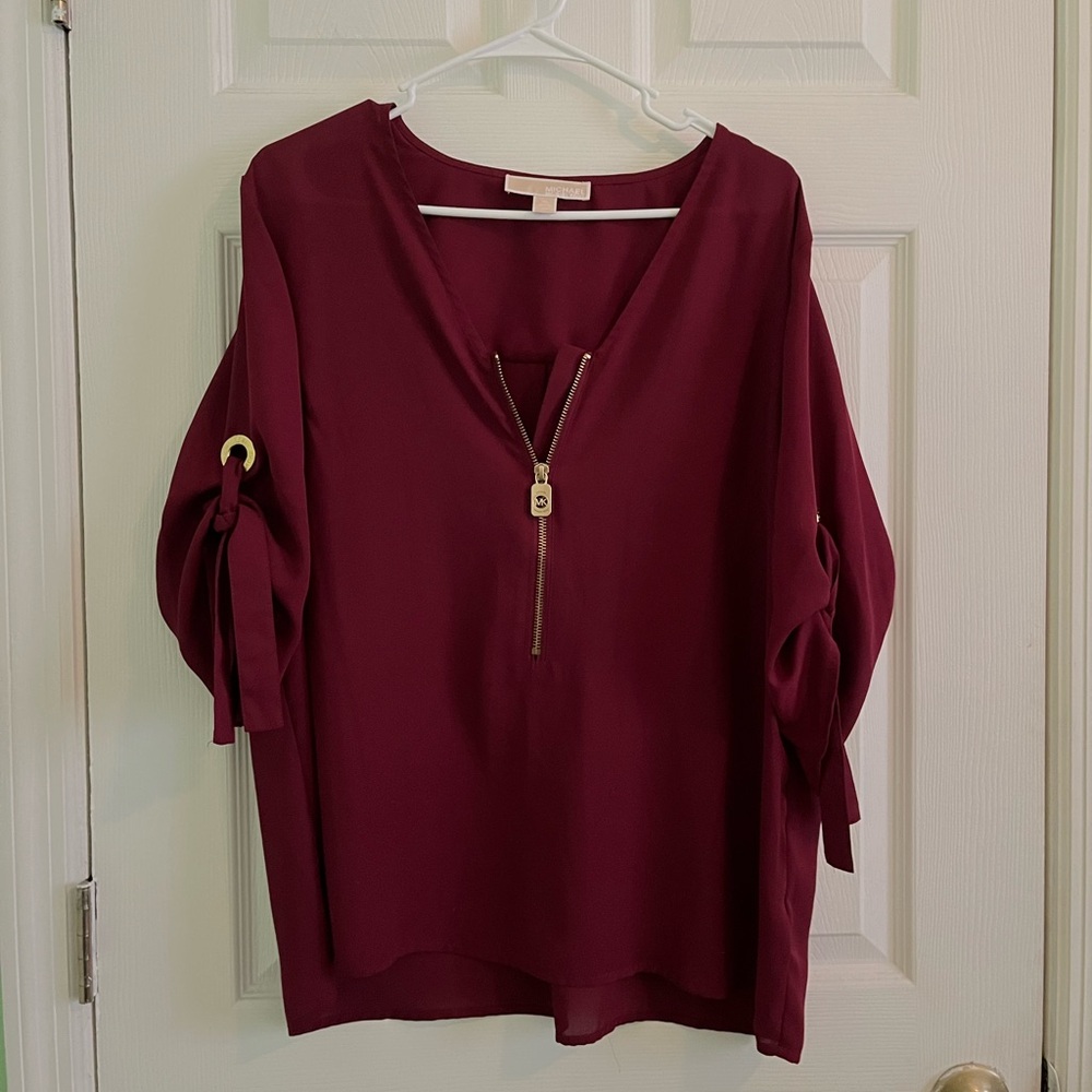 Maroon Michael Kors top